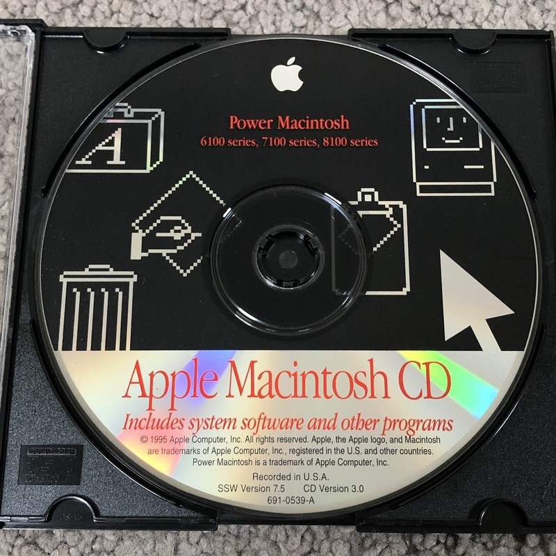 Apple Macintosh CD Software 7.5 / 3.0 Power Macintosh 6100, 7100, 8100