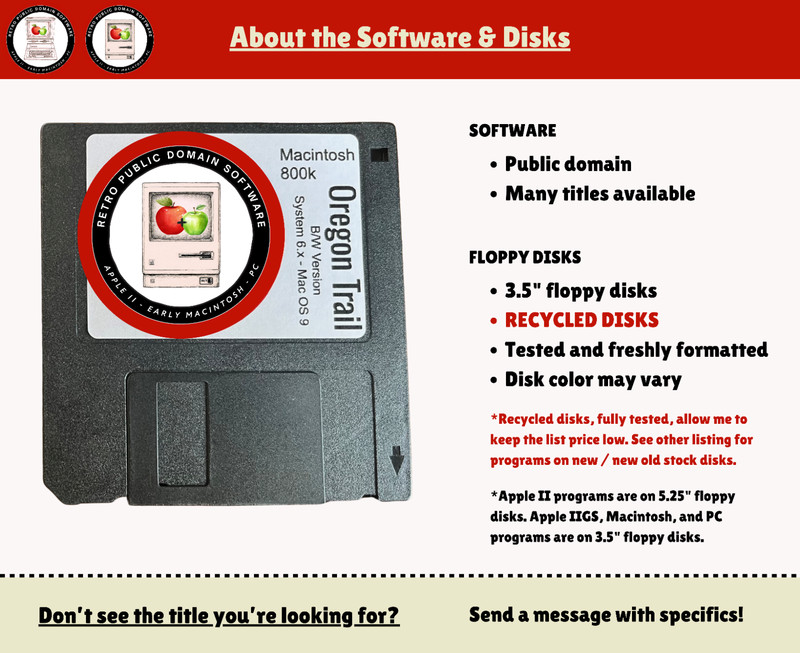 Early Mac Games on Recycled 3.5" Floppy Disks-Public Domain Retro Software 🍎➕🍏 gallery