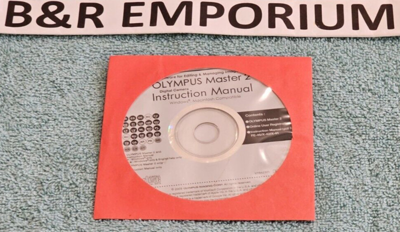 Olympus Master 2 Digital Camera Instruction Manual (2009 Olympus) – Used CD-ROM