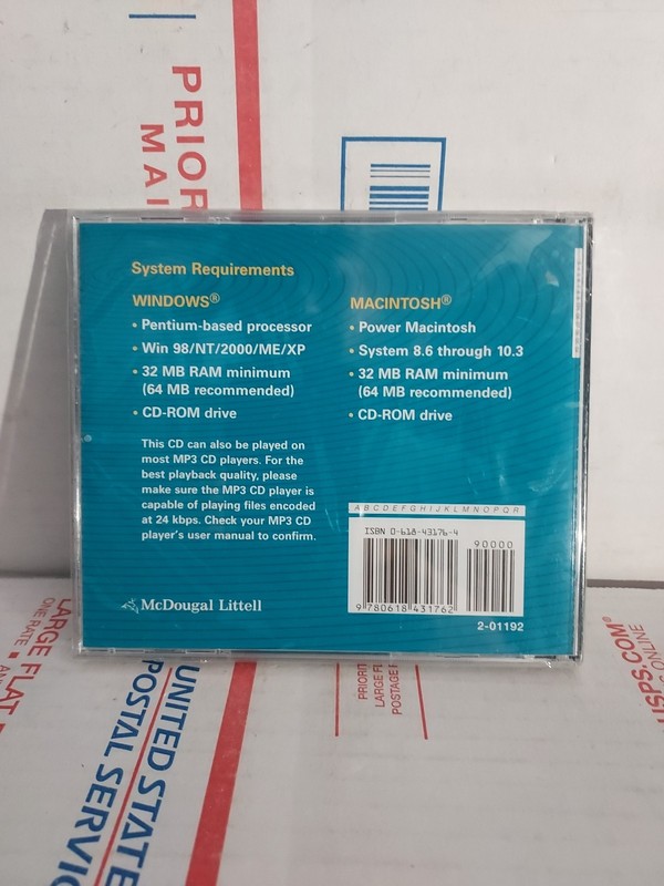 New Sealed Science Audio Readings in English Mcdougal Littel PC Mp3 - #2 gallery