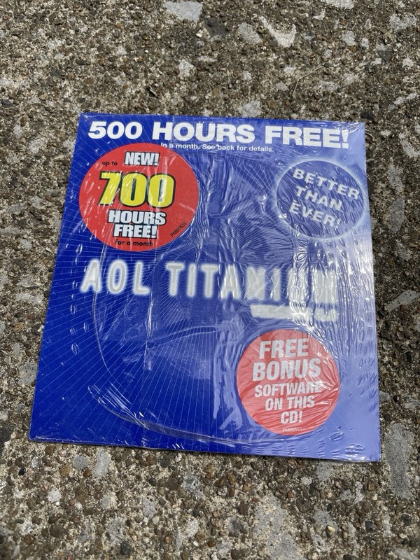 America Online AOL 5.0 CD SEALED Disc Vintage 90’s Internet Titanium gallery