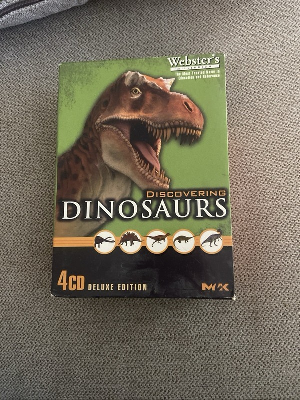 Webster’s Millennium Deluxe Edition Discovering Dinosaurs 4 CDs. Earth Shaking.