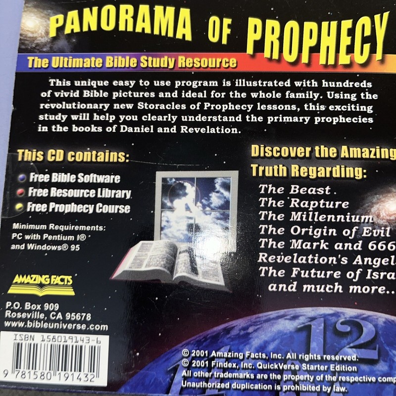 Panorama Of Prophecy Epic Bible Study Adventure CD ROM gallery