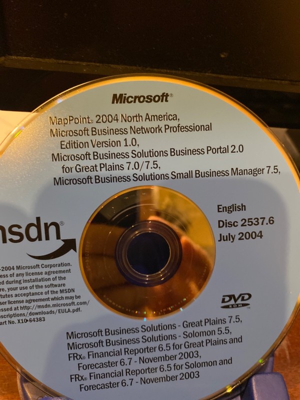 RARE NEW AUTHENTIC MSDN Microsoft Business Solutions GP, Solomon, FRx, etc, DVD gallery