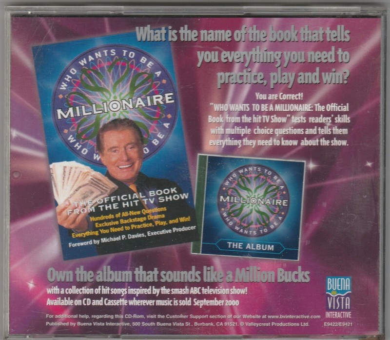 Who Wants to be a Millionaire by Buena Vista for WIN 95 / 98 & Macintosh 2000 gallery