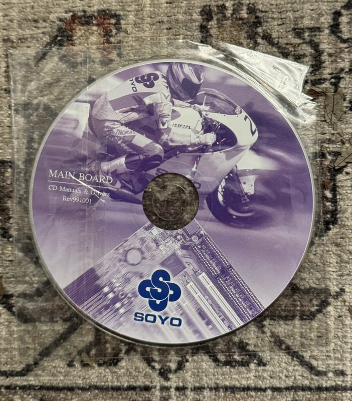 Vintage SOYO Main Board Manuals and Drivers Software CD
