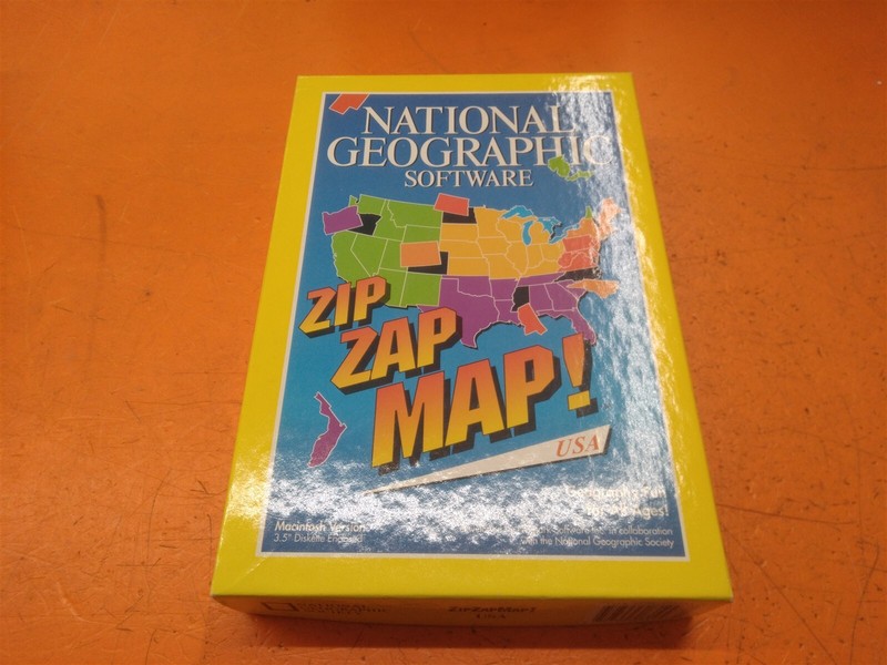 ⭐️⭐️⭐️⭐️⭐️ National Geographic Software Zip Zap Map! Macintosh 1994