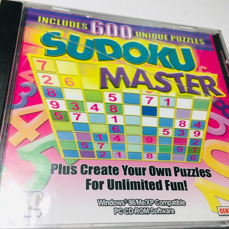 Sudoku Master PC Includes 600 Unique Puzzles Win 98/Me/XP Factory Sealed READ gallery