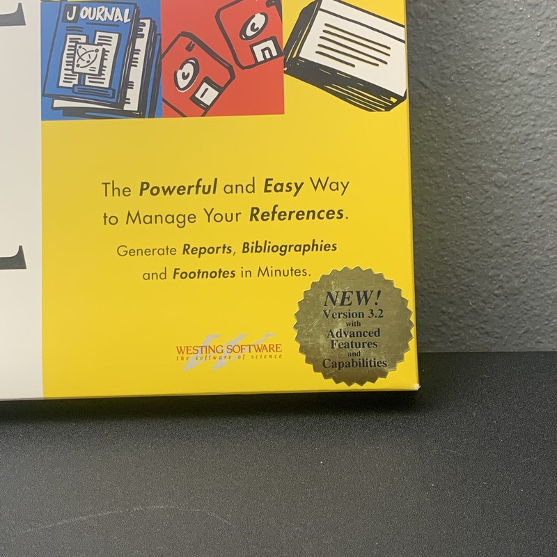BookEnds Pro Macintosh OPEN BOX Manage Your References Westing Software 1994 gallery