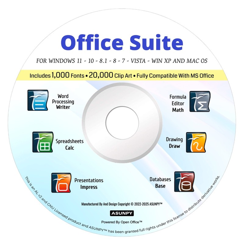 Open Office Software Suite for Windows Word Processing Home Student Business DVD gallery