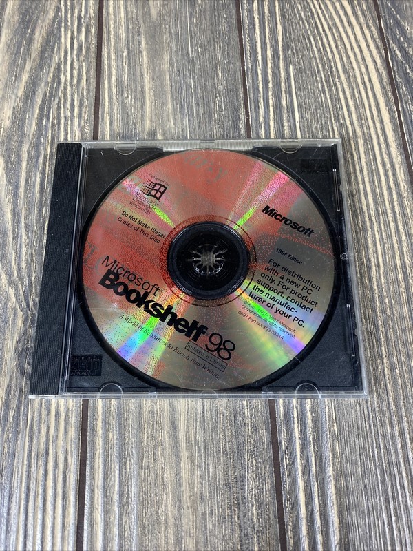 Microsoft Bookshelf 98 Reference Library 1998 Edition Computer PC Disc