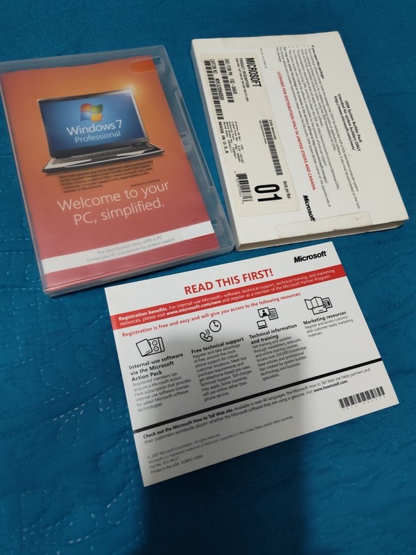 Microsoft OEM System Builders Pack Windows Professional 7 English 64-bit DVD 1PK