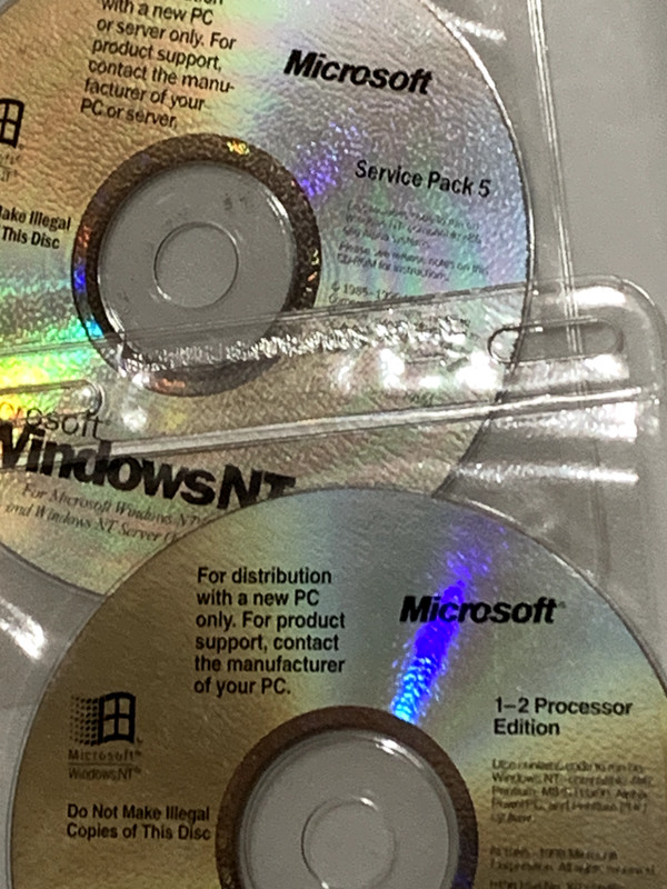 Microsoft Windows NT 4.0 Workstation With SP5 3.5 Disks and CD Vintage gallery