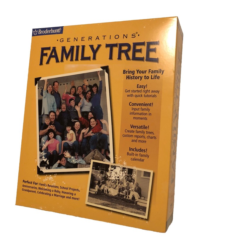 Broderbund Generations Family Tree Software 2002 582749 – New
