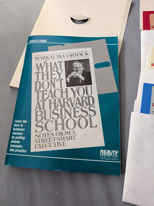 VINTAGE What They Don’t Teach You at Harvard Business School- IBM PC - 5.25" CIB gallery