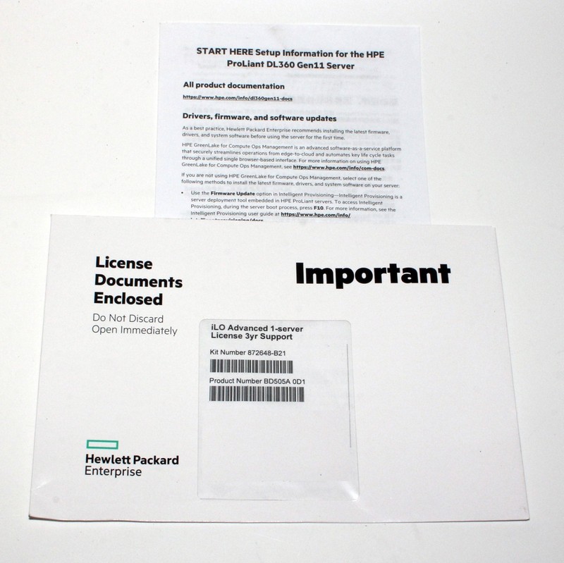 SEALED HPE BD505A 0D1 / 872648-B21 iLO Advanced Server License 3 Years Support