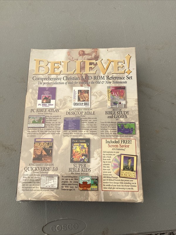 Believe Comprehensive Christian 5 CD-ROM Reference Set 1995 printed in USA gallery