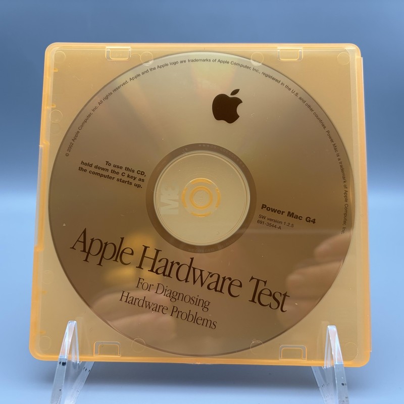 Apple Hardware Test CD Power Mac G4 SW 1.2.5 691-3544-A Diagnostic Utility