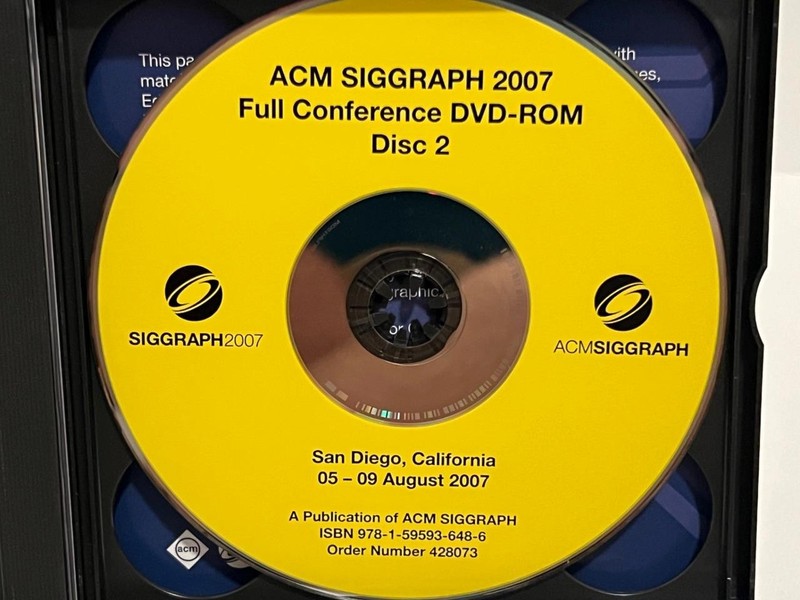 ACM Siggraph 2007 San Diego Full Conference DVD Video ROM 4 Disc Set gallery