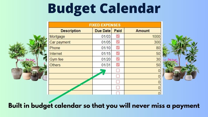 Daily Weekly Monthly Budget Template for MS Excel - Dynamic Calculation gallery