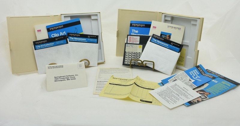 Vintage Newsroom & Clip Art Collection Commodore 64 / 128 2 Boxed Sets