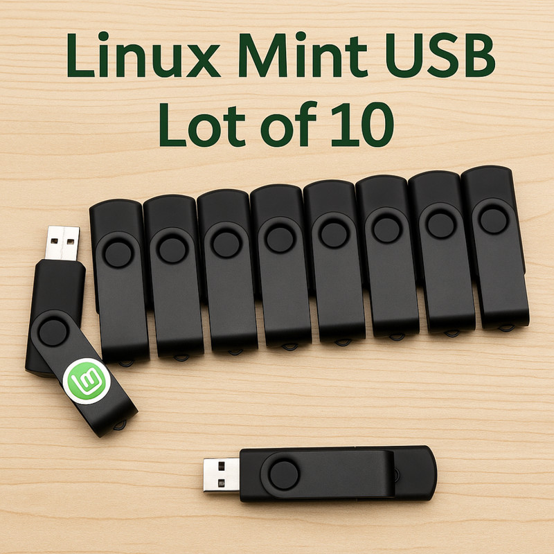 Lot of 10 -Linux Mint Latest 22.1 Cinnamon 64bit BOOTABLE/LIVE USB FREE SHIPPING