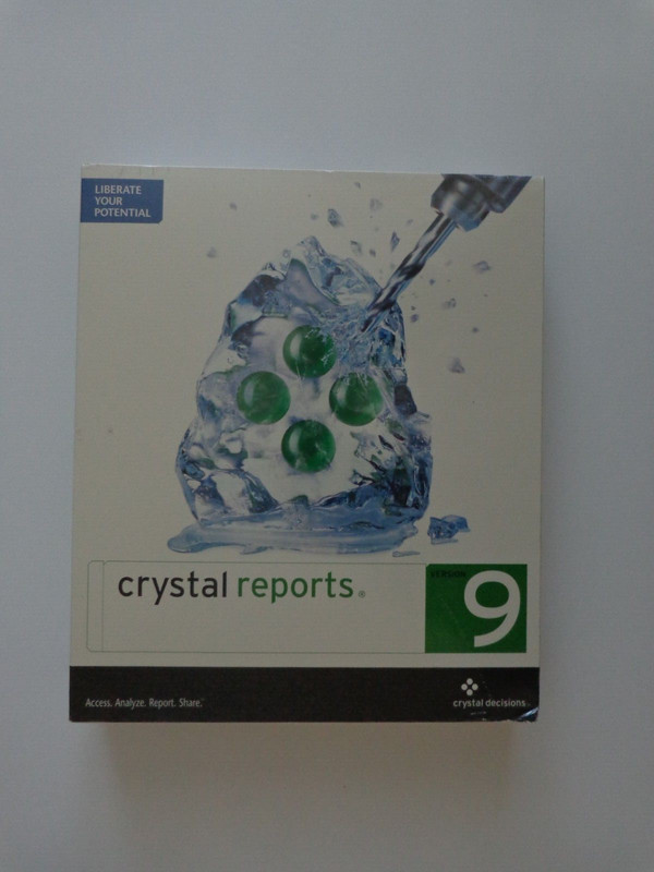 Crystal Reports 9 Professional Full Product For Windows ( Sealed Retail Box)