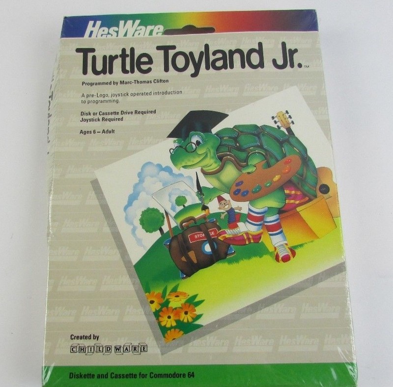 Turtle Toyland Jr. HesWare Commodore 64 Vintage 1980’s Game