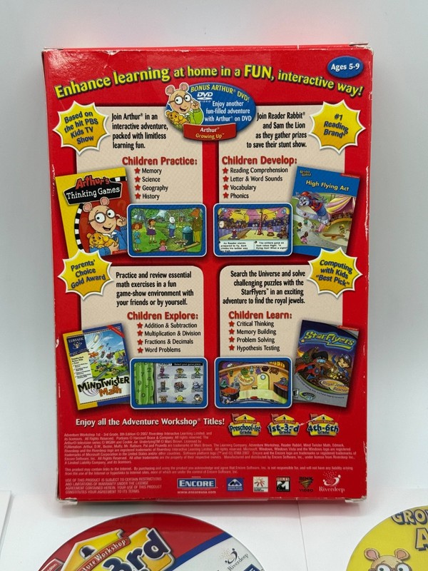Adventure Workshop 1st-3rd Grade 8th Edition Box PC CD-Rom Bonus DVD gallery