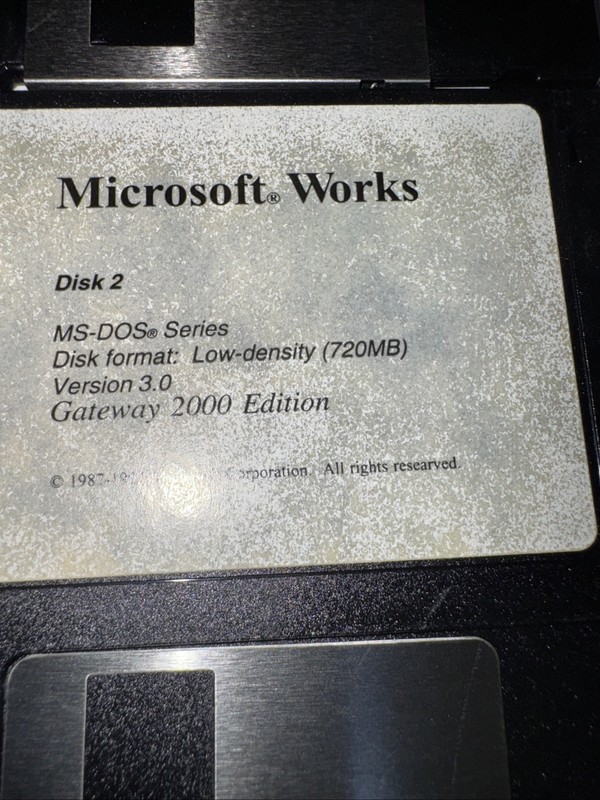 Microsoft Works Version 3.0• 3.5" Floppy Vintage 2000/ 5 Disks gallery