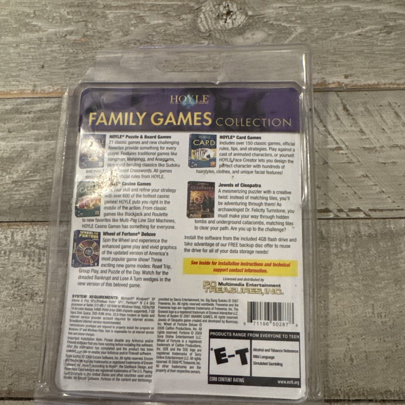 HOYLE FAMILY GAMES COLLECTION 4GB USB DRIVE PLUS SOFTWARE FULL GAMES BRAND -RARE gallery