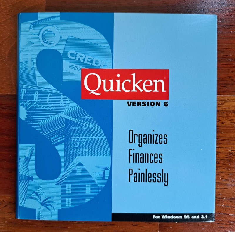 Quicken Version 6 for Windows 95 and 3.1, 1996, CD
