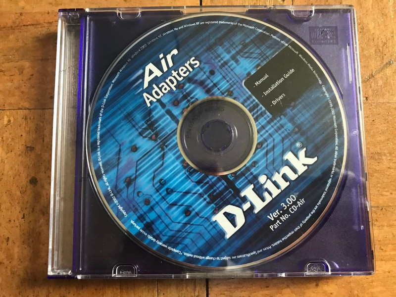 D-Link Air Adapters Ver.3.00 Wireless Cardbus Installation Setup Drivers CD