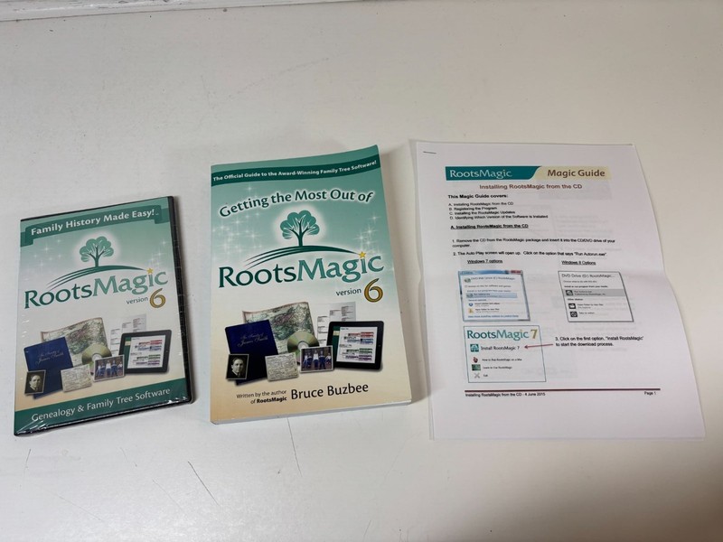 RootsMagic Version 6 Genealogy Family Tree Software With Book & Guide gallery