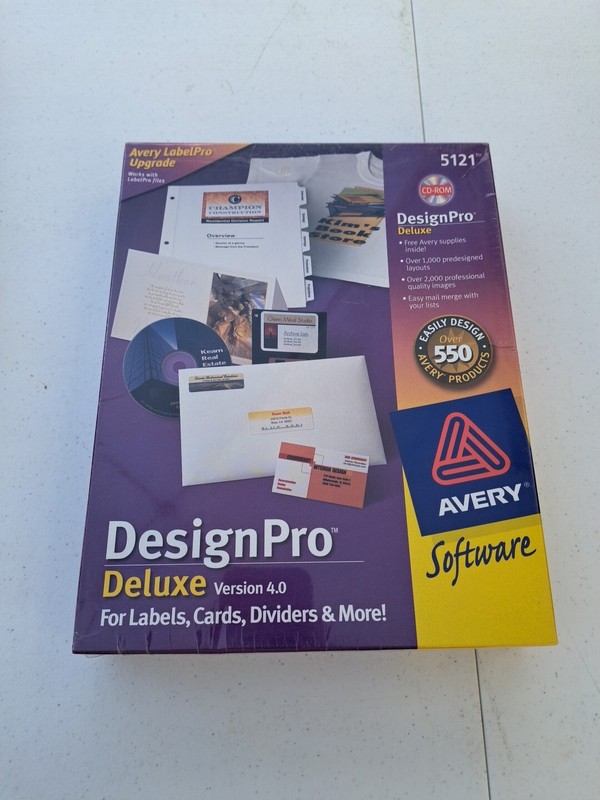 Avery 5121 DesignPro Deluxe 2000. CD ROM Labels,Cards,Dividers & More