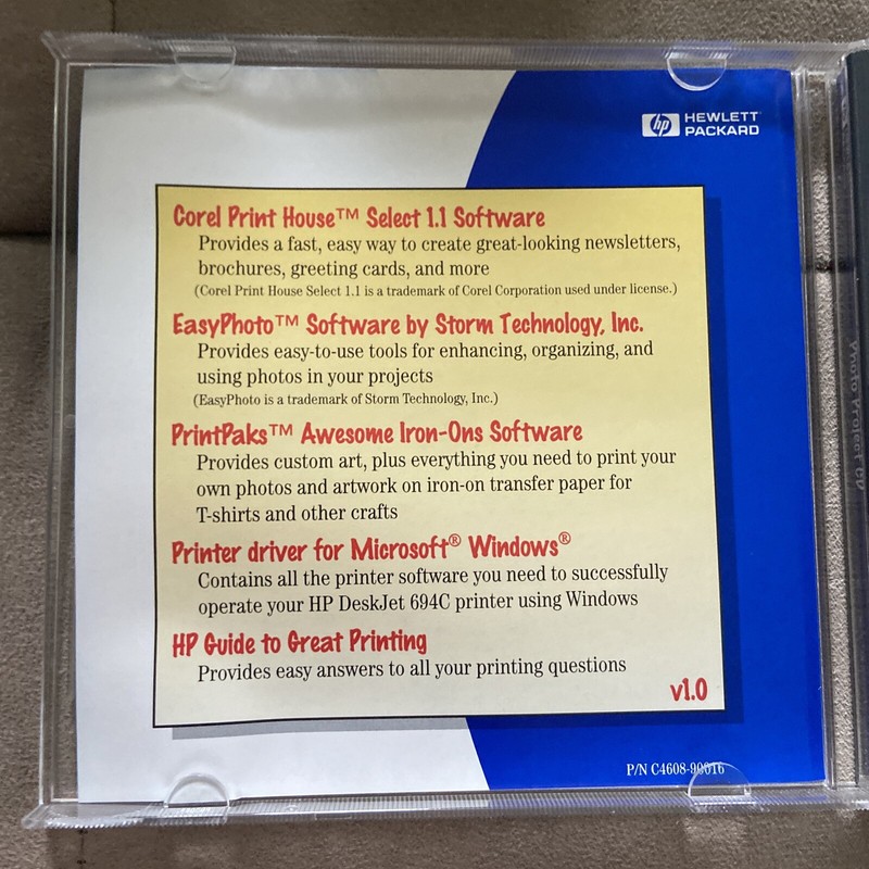 Photo Project CD ROM Hewlett Packard 1997 Have Fun With Photo Print Pak Iron-Ons gallery