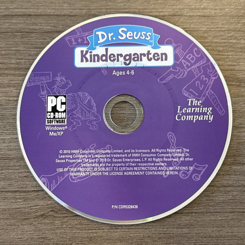 Dr Seuss Kindergarten PC Windows XP Ages 4-6 The Learning Company