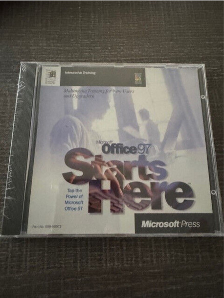 Microsoft Office 97 Starts Here - Interactive Training PC CD (1997) New Sealed!