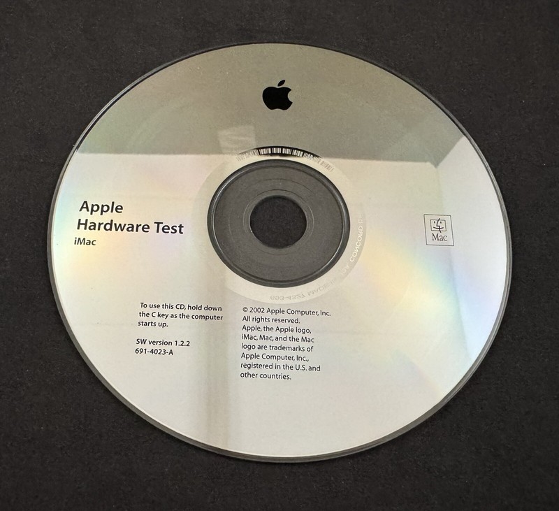 Apple Hardware Test iMac SW Version 1.2.2 691-4023-A
