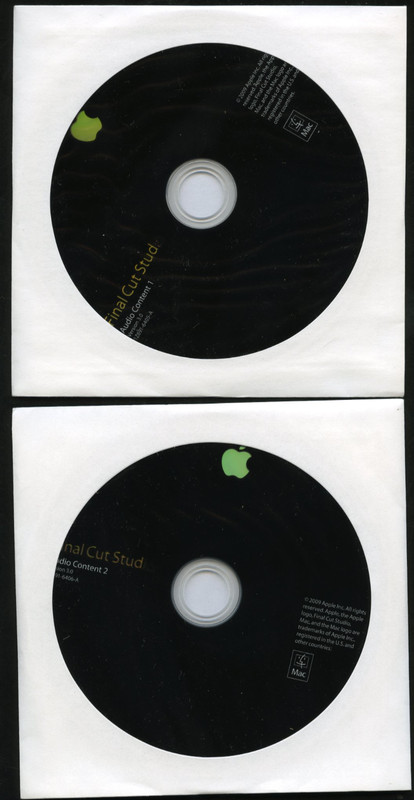 Apple Final Cut Studio HD-- 7 disc set MB643Z/A NO Booklet & Serial auth. gallery