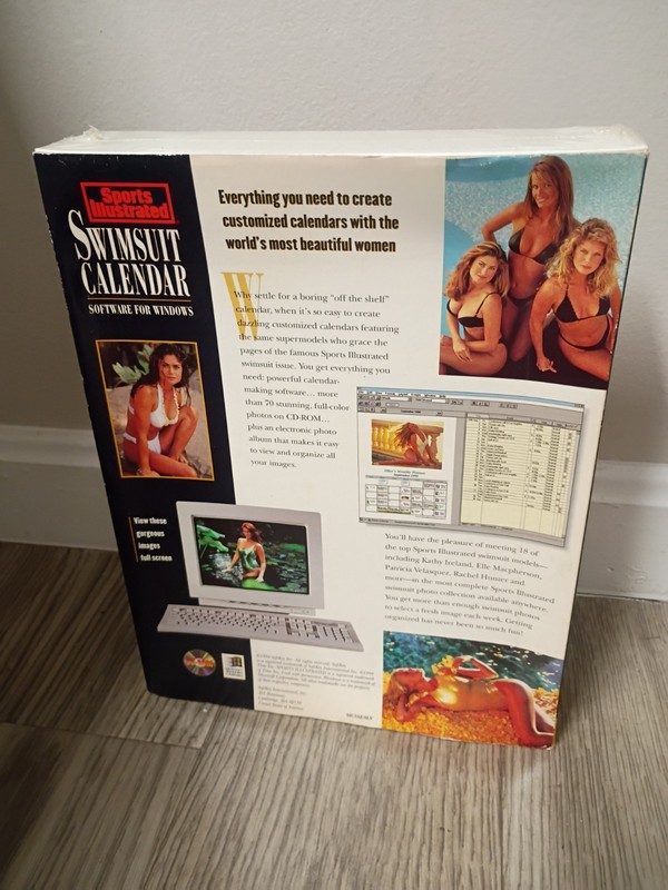 VTG 1994 Softkey Sports Illustrated Swimsuit Calendar Software Big Box PC New gallery