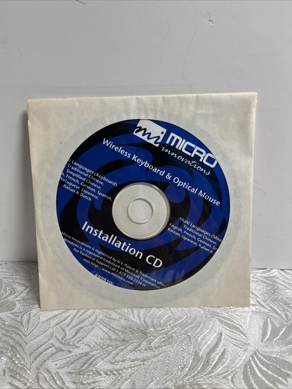 Micro Innovations Wireless Keyboard & Optical Mouse Installation CD (PC)