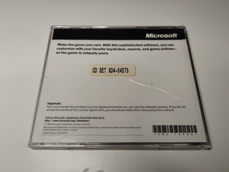 Microsoft SideWinder Getting Started Game Controller Software 3.0 CD-ROM PC 1998 gallery
