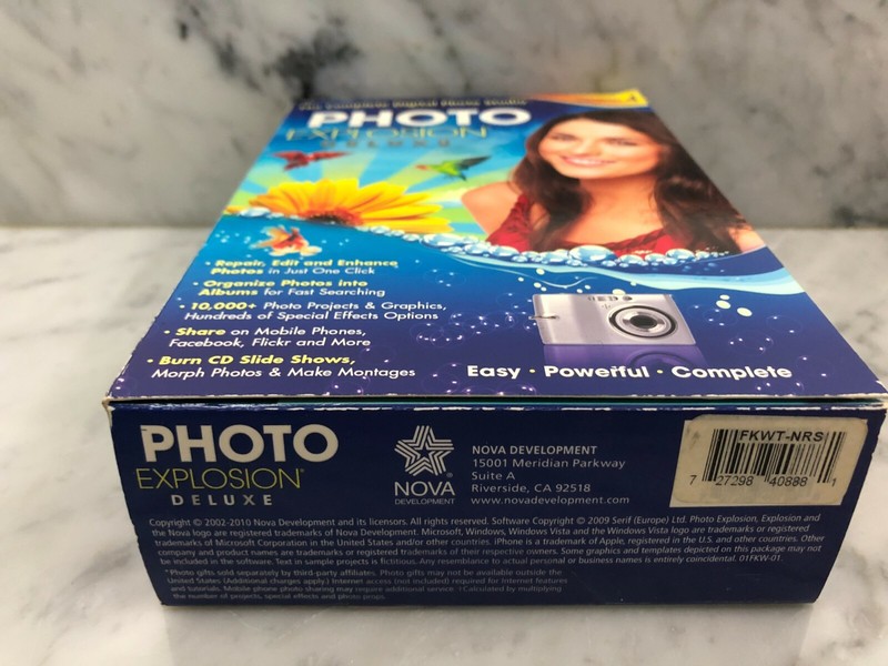 Photo Explosion DELUXE Version 4 WINDOWS XP Vista PLUS NEW Open Box COMPLETE gallery