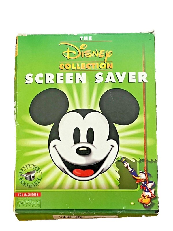 Rare 1996 Big Box Apple Macintosh Disney Screen Saver CIB 3.5” Mickey Mouse