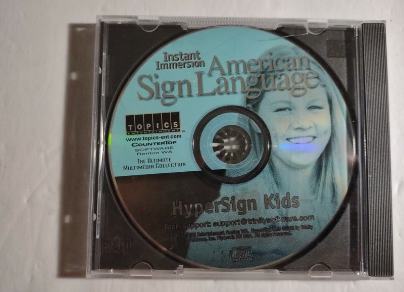 Instant Immersion American Sign Language: HyperSign Kids PC CD ASL practice game