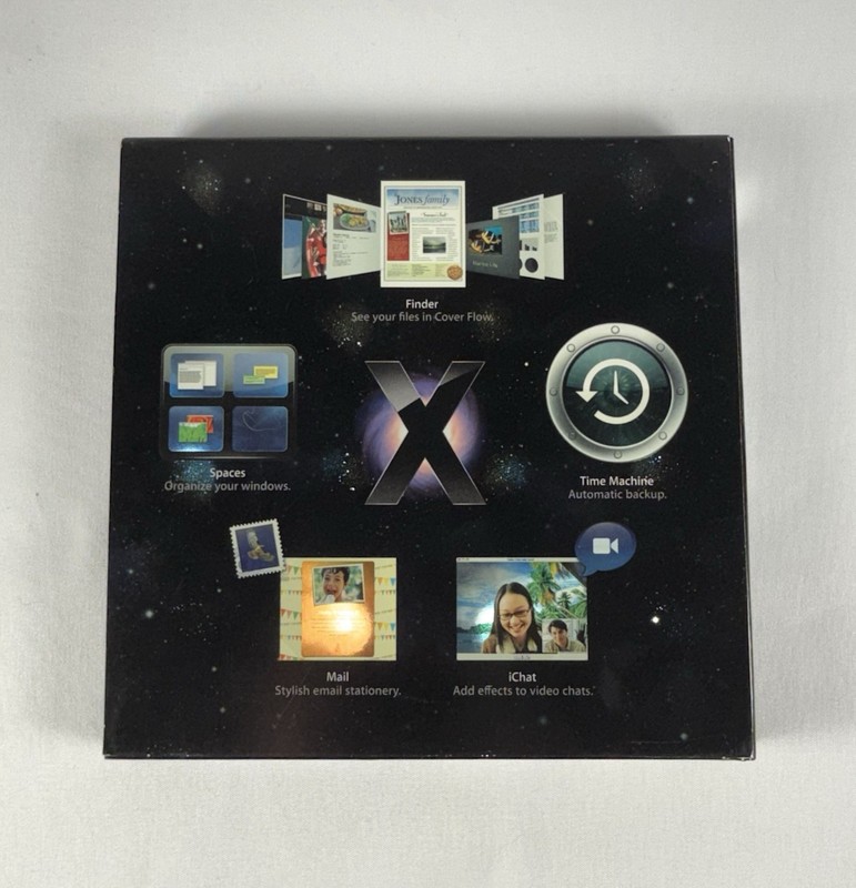 Apple Mac OS X Leopard Version 10.5.1 Install DVD Retail Box MB422Z/A 2007 V gallery