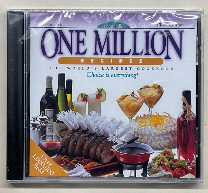 One Million Recipes The World’s Largest Cookbook CD-Rom Silver Edition V6.0 NEW