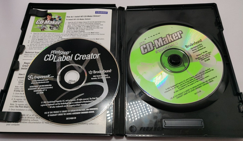NTI CD-Maker Essentials / The Print Shop CD Label Creator MS/Win USED gallery