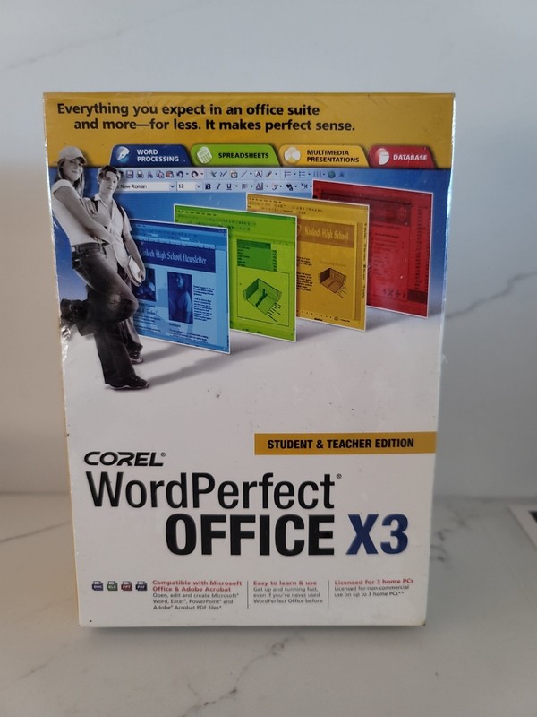 Corel WordPerfect Office X3 Student and Teacher Edition (Sealed Retail Box)